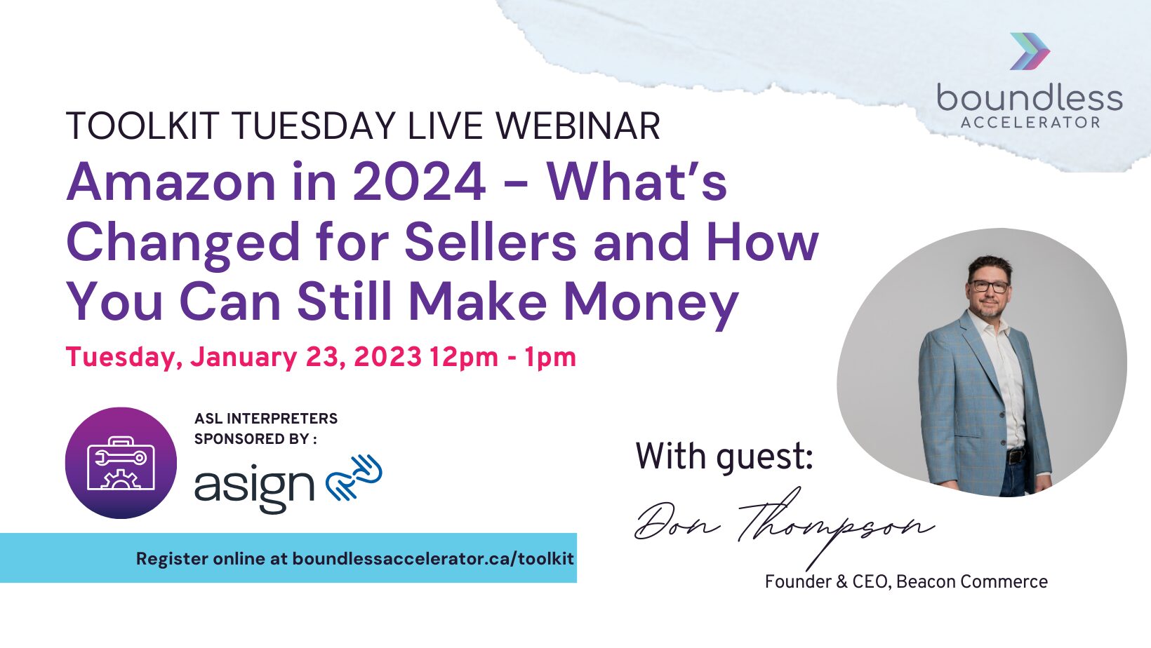 Toolkit Tuesday Live Webinar — Amazon in 2024: What's Changed for Sellers and How You Can Still Make Money!