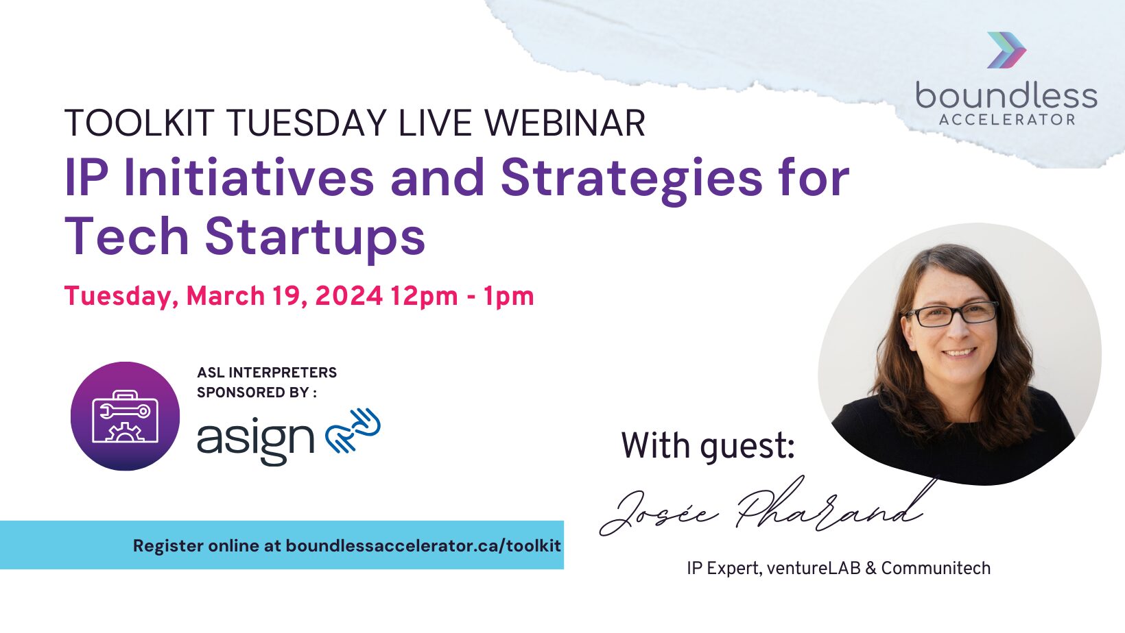 Toolkit Tuesday Live Webinar — IP Initiatives and Strategies for Tech Startups